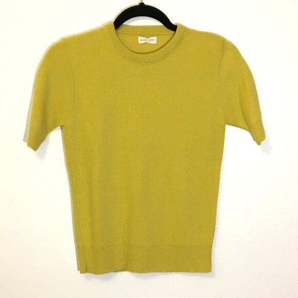 Vintage 50s Mustard Yellow Sweater MCM Mod Pin Up Rockabilly Boho Retro (t5) - Picture 5 of 12